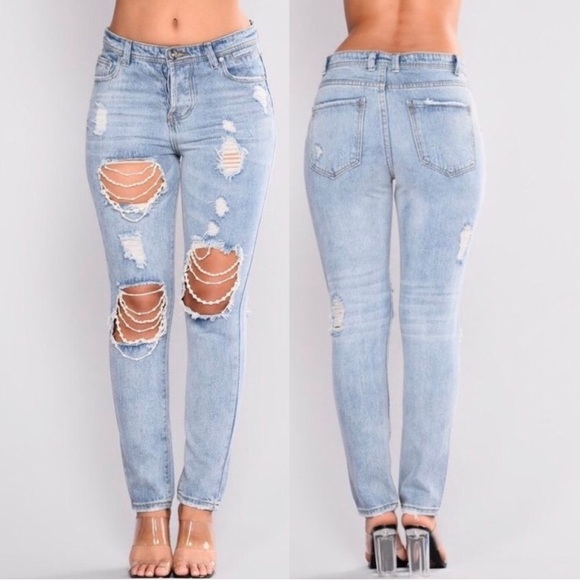 💋👖Pearl Strands “Boyfriend” Jeans - Picture 4 of 5